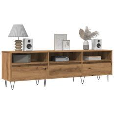 Meuble TV vieux bois 150x30x44,5 cm bois d'ingénierie