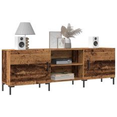 Meuble TV vieux bois 150x30x50 cm bois d'ingénierie