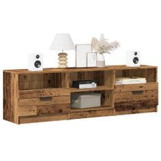 Meuble TV vieux bois 150x33,5x45 cm bois d'ingénierie