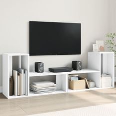 Meubles TV 2 pcs blanc 75x30x50 cm bois d'ingénierie
