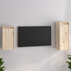 Meubles TV 2 pcs Bois massif de pin 2