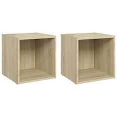 Meubles TV 2 pcs Chêne sonoma 37x35x37 cm