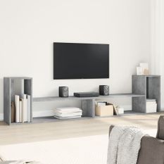Meubles TV 2 pcs gris béton 100x30x50 cm bois d'ingénierie