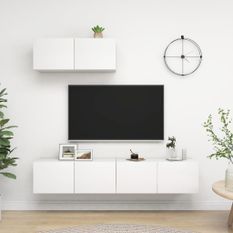 Meubles TV 3 pcs Blanc 2