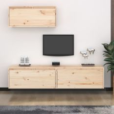 Meubles TV 3 pcs Bois massif de pin 2