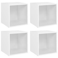 Meubles TV 4 pcs Blanc 37x35x37 cm