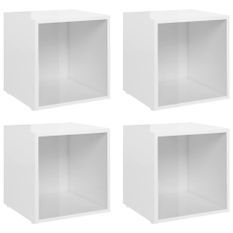 Meubles TV 4 pcs Blanc brillant 37x35x37 cm