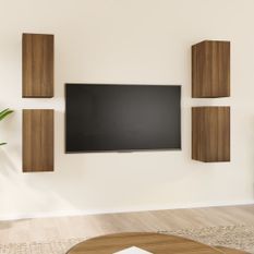 Meubles TV 4 pcs Chêne marron 30,5x30x60 cm Bois d'ingénierie