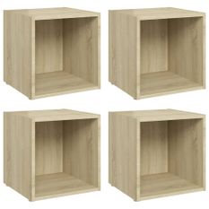 Meubles TV 4 pcs Chêne sonoma 37x35x37 cm