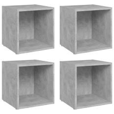 Meubles TV 4 pcs Gris béton 37x35x37 cm