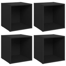 Meubles TV 4 pcs Noir 37x35x37 cm