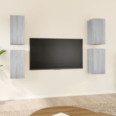 Meubles TV 4 pcs Sonoma gris 30,5x30x60 cm Bois d'ingénierie