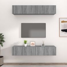 Meubles TV 4 pcs Sonoma gris 80x30x30 cm Bois d'ingénierie