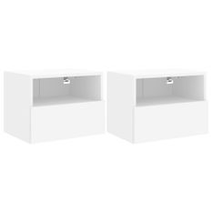 Meubles TV muraux 2 pcs blanc 40x30x30 cm bois d'ingénierie