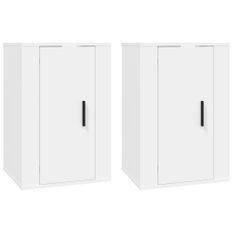 Meubles TV muraux 2 pcs Blanc 40x34,5x60 cm