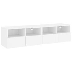 Meubles TV muraux 2 pcs blanc 60x30x30 cm bois d'ingénierie