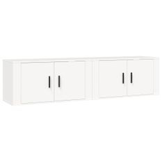 Meubles TV muraux 2 pcs blanc 80x34,5x40 cm