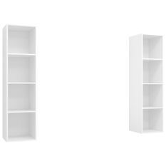 Meubles TV muraux 2 pcs Blanc 4