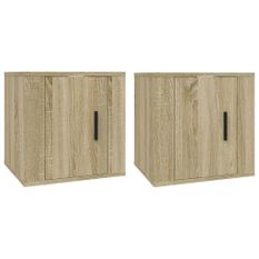 Meubles TV muraux 2 pcs Chêne sonoma 40x34,5x40 cm