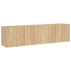 Meubles TV muraux 2 pcs chêne sonoma 80x30x41 cm