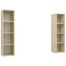 Meubles TV muraux 2 pcs Chêne sonoma 3