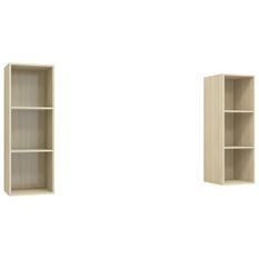 Meubles TV muraux 2 pcs Chêne sonoma 4