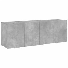 Meubles TV muraux 2 pcs gris béton 60x30x41 cm