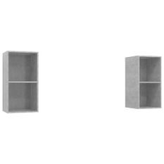 Meubles TV muraux 2 pcs Gris béton 2