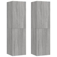 Meubles TV muraux 2 pcs Sonoma gris 30,5x30x110 cm