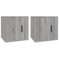 Meubles TV muraux 2 pcs Sonoma gris 40x34,5x40 cm