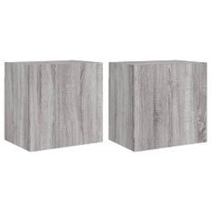 Meubles TV muraux 2pcs sonoma gris 40,5x30x40cm bois ingénierie