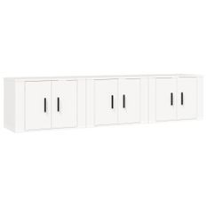 Meubles TV muraux 3 pcs blanc 57x34,5x40 cm