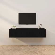 Meubles TV muraux 3 pcs noir 57x34,5x40 cm