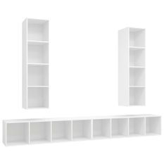 Meubles TV muraux 4 pcs Blanc