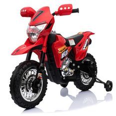 Mini moto cross électrique enfant rouge