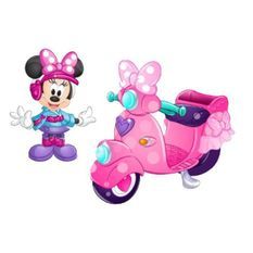 Minnie, Véhicule avec 1 figurine 7,5 cm et 1 accessoire, Modele Scooter avec Side-Car, Jouet pour enfants des 3 ans, MCN182