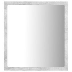 Miroir à LED de salle de bain Gris béton 40x8,5x37 cm
