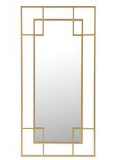 Miroir avec lignes dorées en métal Suzanna L 60 cm