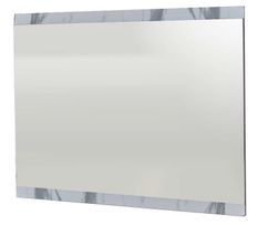 Miroir bois blanc laqué effet marbre Krystal 110 cm