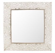 Miroir champagne motif corail métal Guizmo L 76 cm