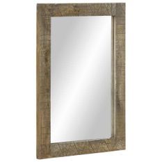 Miroir de salle de bain 50x2,5x70 cm bois de manguier massif