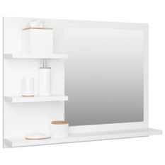 Miroir de salle de bain Blanc 60x10,5x45 cm