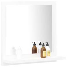 Miroir de salle de bain Blanc brillant 40x10,5x37 cm