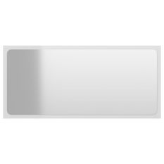 Miroir de salle de bain Blanc brillant 80x1,5x37 cm