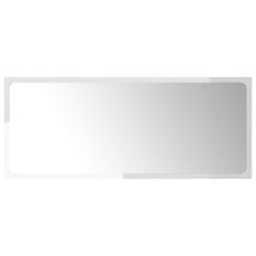 Miroir de salle de bain Blanc brillant 90x1,5x37 cm
