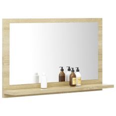 Miroir de salle de bain Chêne sonoma 60x10,5x37 cm