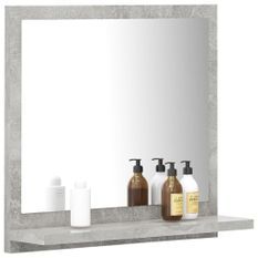 Miroir de salle de bain Gris béton 40x10,5x37 cm