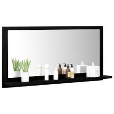 Miroir de salle de bain Noir 80x10,5x37 cm