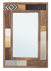 Miroir DOKI 70x100 cm – Multimatières colorées & esprit artisanal