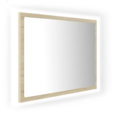 Miroir LED de salle de bain Chêne sonoma 60x8,5x37 cm